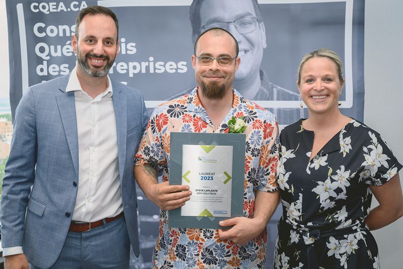 Steve Laplante de Défi Polyteck honoré à Québec
